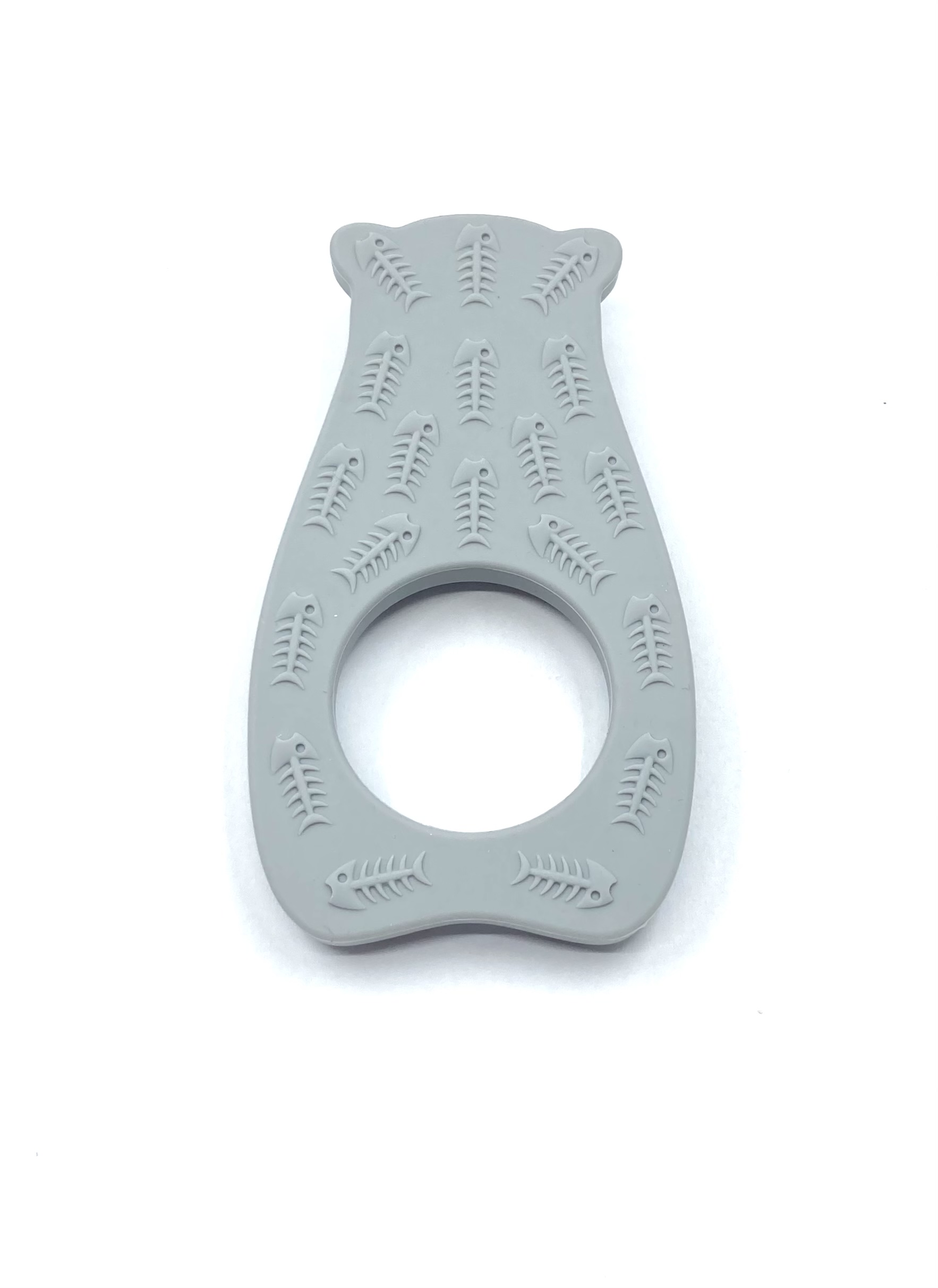 Silikonové kousátko lední medvěd světle šedý