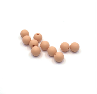 Silikonový korálek 9 mm broskvový