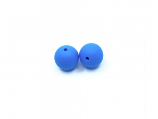 Silikonový korálek 14 mm nebesky modrý