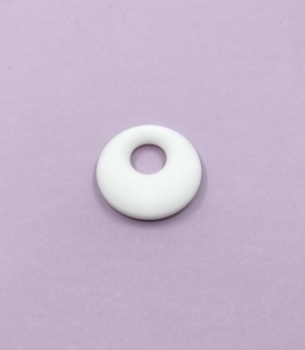 Silikonový přívěsek kruh bílý 50 mm