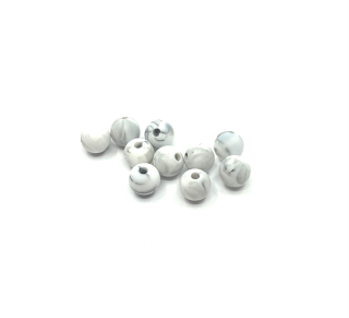 Silikonový korálek 9 mm mramorový