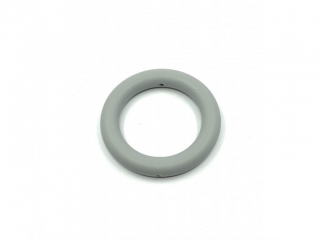 Silikonový korálek kruh světle šedý 65 mm