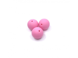 Silikonový korálek 19 mm středně růžový