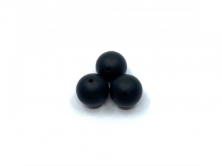 Silikonový korálek černý 19 mm